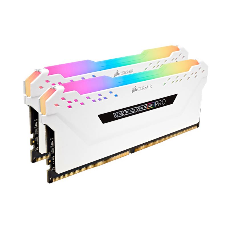 Corsair Vengeance RGB Pro 16GB (8GBX2) DDR4 3200MHz C16 RAM - White Corsair Vengeance RGB Pro 16GB (8GBX2) DDR4 3200MHz C16 RAM - White