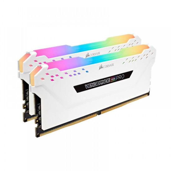 Corsair VENGEANCE® RGB PRO 16GB (8GBX2) DDR4 DRAM 3600MHz C18 Memory - White