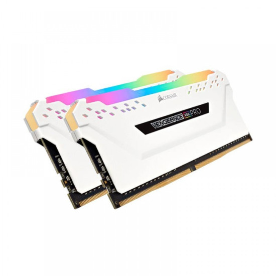 Corsair Vengeance RGB Pro 32GB (16GBX2) DDR4 DRAM 3000MHz C15 Memory Kit - White