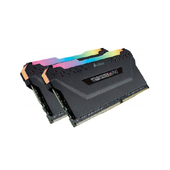 Corsair Vengeance RGB Pro 32GB (16GBX2) DDR4 DRAM 3200MHz C16 Memory Kit - Black