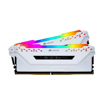 Corsair Vengeance RGB Pro 32GB (16GBX2) DDR4 3200MHz C16 RAM - White Corsair Vengeance RGB Pro 32GB (16GBX2) DDR4 3200MHz C16 RAM - White
