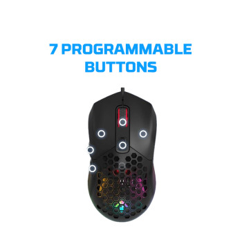 Cosmic Byte Firestorm RGB Wired Gaming Mouse with PTFE feet