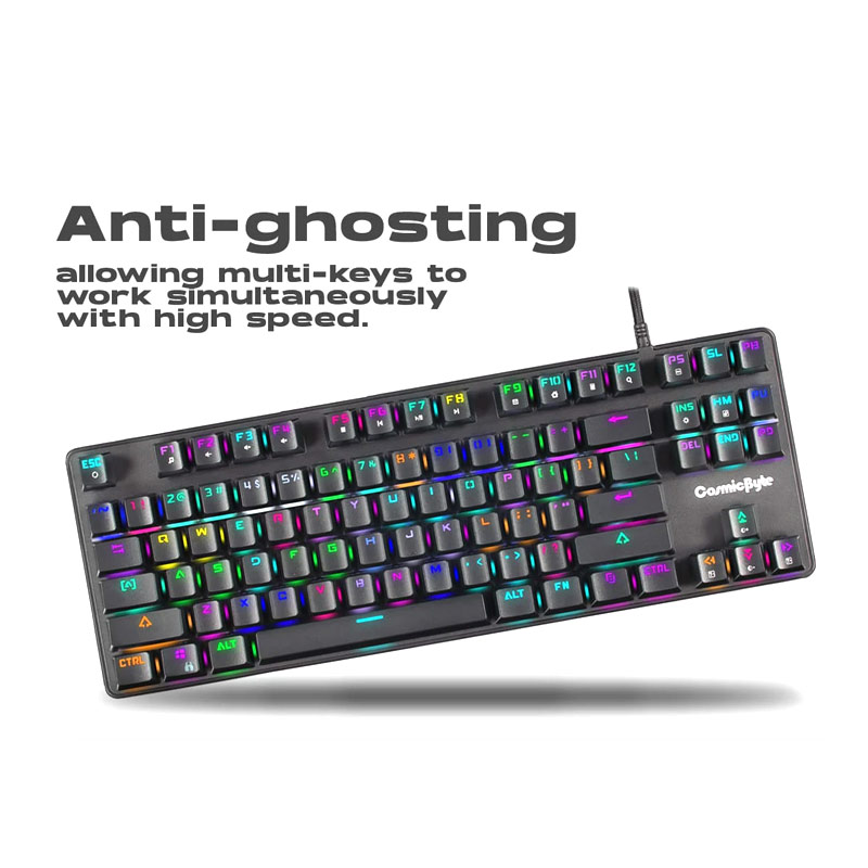 Cosmic Byte Firefly Outemu Red Switch TKL RGB Mechanical Keyboard - Black