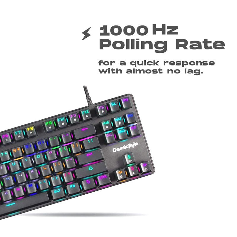 Cosmic Byte Firefly Outemu Red Switch TKL RGB Mechanical Keyboard - Black