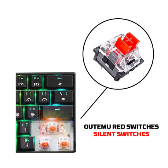 Cosmic Byte Themis Outemu Red Switch RGB Mechanical Gaming Keyboard - Black
