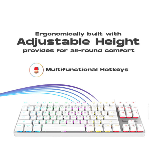 Cosmic Byte Firefly Outemu Red Switch TKL RGB Mechanical Keyboard - White