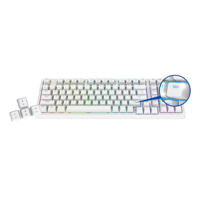Cosmic Byte Phantom Gasket Wired Mechanical Gaming Keyboard with Swappable Outemu PreLubed Red Switches - White Cosmic Byte Phantom Gasket Wired Mechanical Gaming Keyboard with Swappable Outemu PreLubed Red Switches - White