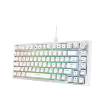 Cosmic Byte Phantom TKL Gasket Wired Mechanical Gaming Keyboard with Swappable Outemu PreLubed Red Switches - White