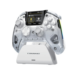 Cyberwolf Vision Alpha Wireless Controller with Screen - White