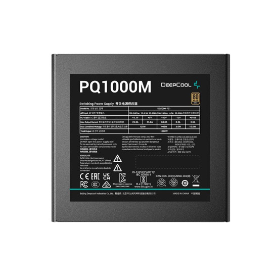 Deepcool PQ1000M 80 Plus Gold Fully Modular Power Supply
