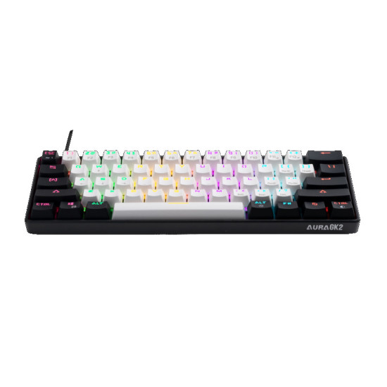 Gamdias AURA GK2 Mechanical Gaming Keyboard - White/Black