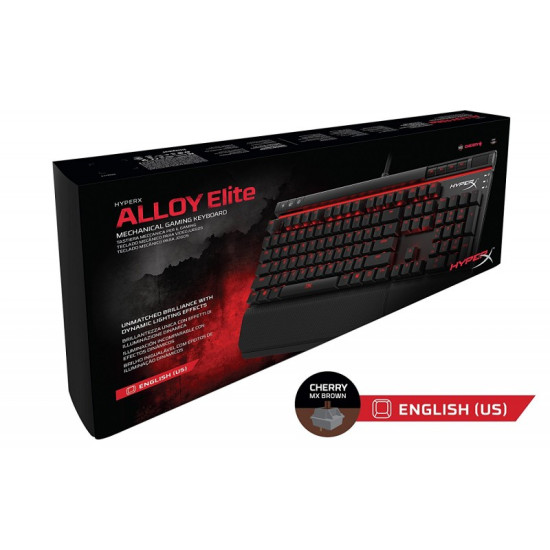 HyperX Alloy Elite Mechanical Gaming Keyboard, Cherry MX Brown, Red LED