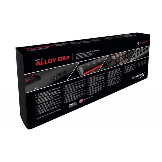 HyperX Alloy Elite Mechanical Gaming Keyboard, Cherry MX Red, Red LED