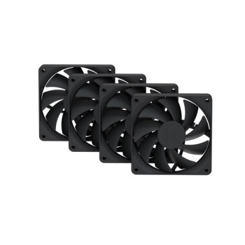 Hyte FA12 Cabinet Fan (Four Pack) - Pitch Black