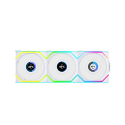 Lian Li Uni Fan SL Wireless LCD 120 120mm Case Fan Triple Pack - White