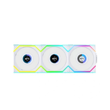 Lian Li Uni Fan SL Wireless LCD 120 120mm Case Fan Triple Pack - White