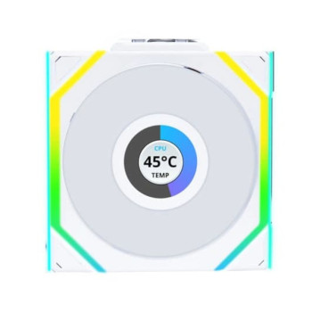 Lian Li Uni Fan SL Wireless LCD 120 120mm Case Fan Triple Pack - White