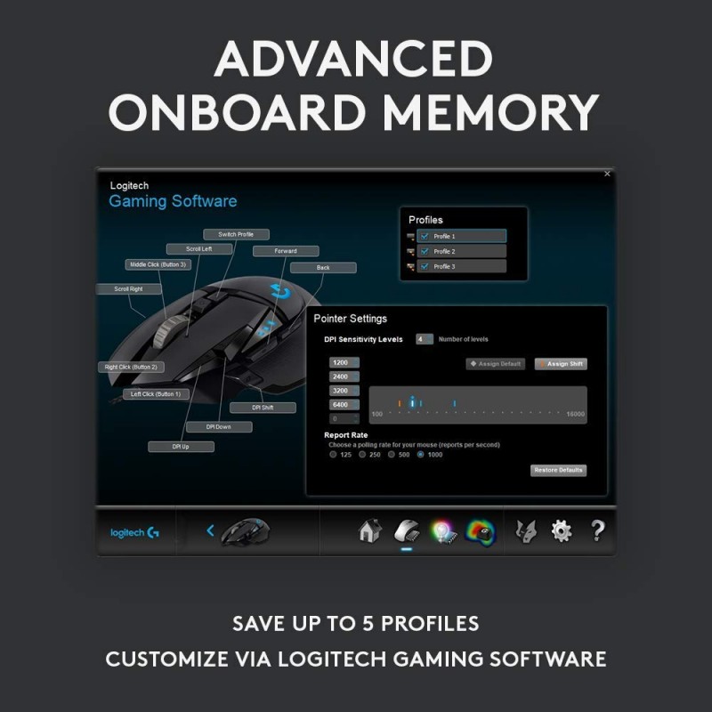 Logitech G502 Hero High Performance Gaming Mouse Logitech G502 Hero High Performance Gaming Mouse