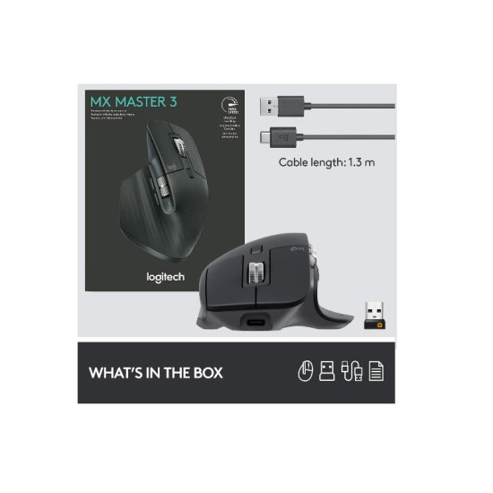 Logitech MX Master 3 Wireless Mouse - Black