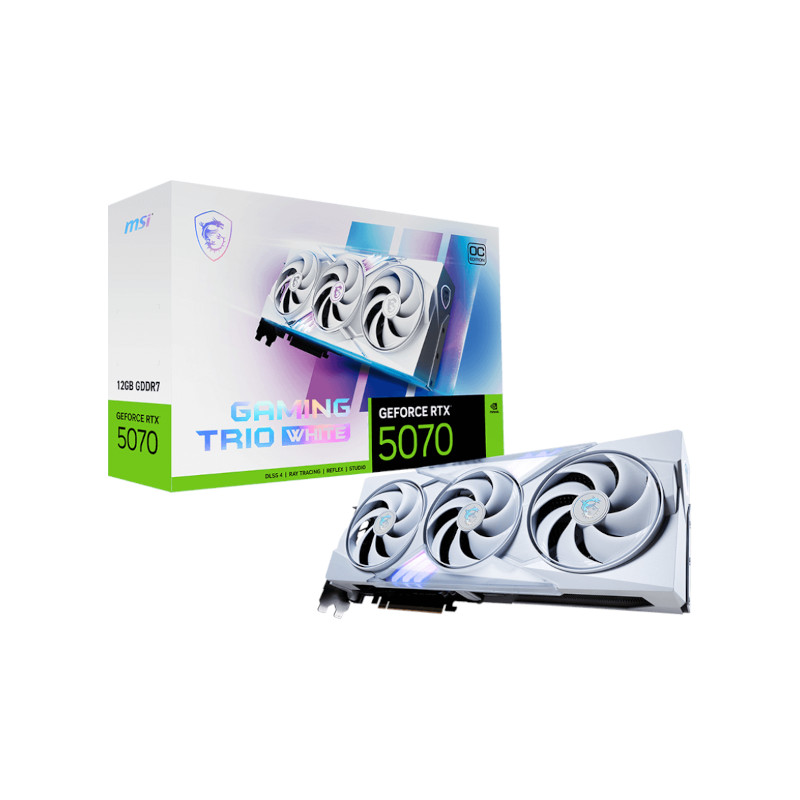【RTX5070】GAMING TRIO OC (WHITE) MSI GeForce RTX™ 5070 12G GAMING TRIO OC WHITE