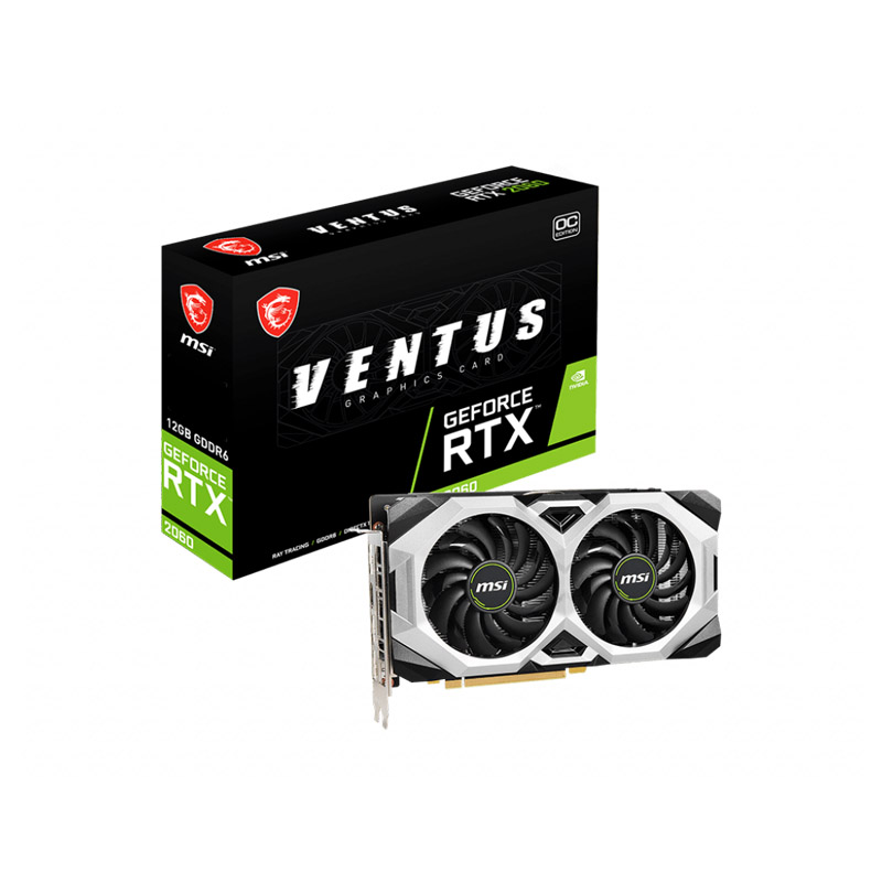 Buy MSI GeForce RTX 2060 Ventus 12G OC 12GB GDDR6 Graphics Card at 