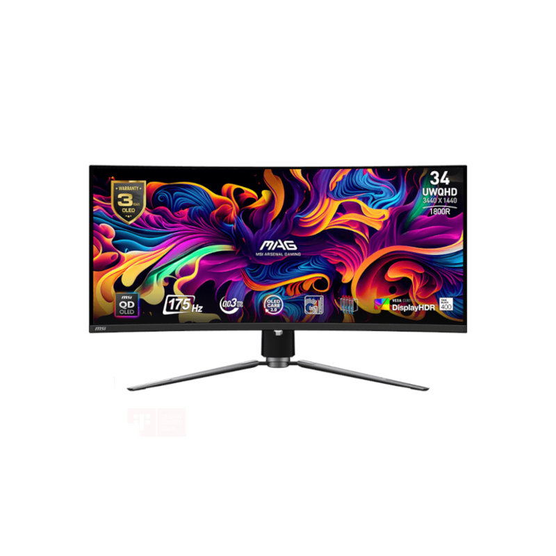 MSI MAG 341CQP QD-OLED 34 Inch QD-OLED UWQHD 175Hz Curved Gaming Monitor