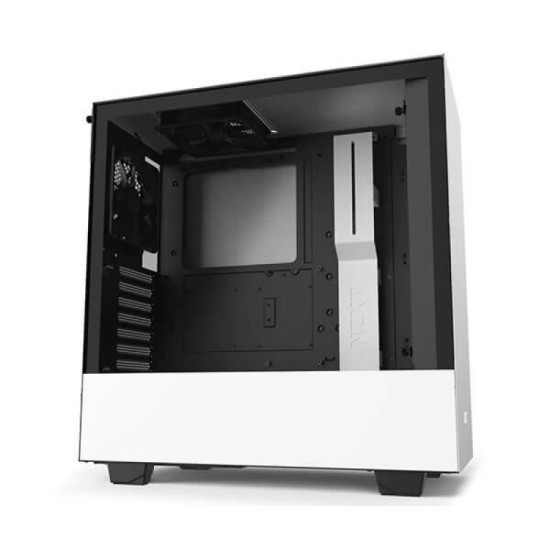 NZXT H510 Compact Mid-Tower Case with Tempered Glass - Black & White