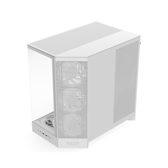 NZXT H9 Flow RGB+ Mid Tower Cabinet - White NZXT H9 Flow RGB+ Mid Tower Cabinet - White