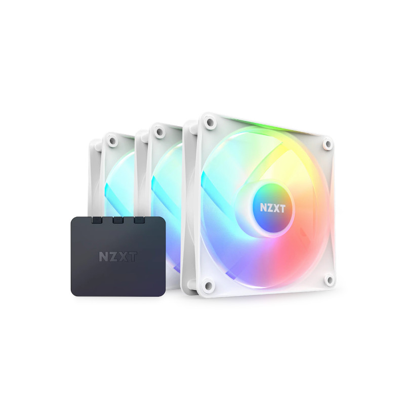 NZXT F120 RGB Core 120mm Triple Pack Case Fan - White