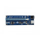 PCIE Riser VER 006 PCI-E 1x to 16x Powered 6 Pin PCI-E to SATA Power Cable GPU Riser Adapter