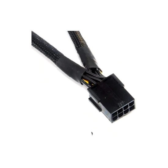 8-Pin Female to 2x (6+2)-Pin Male 35CM Power Sleeved Cable