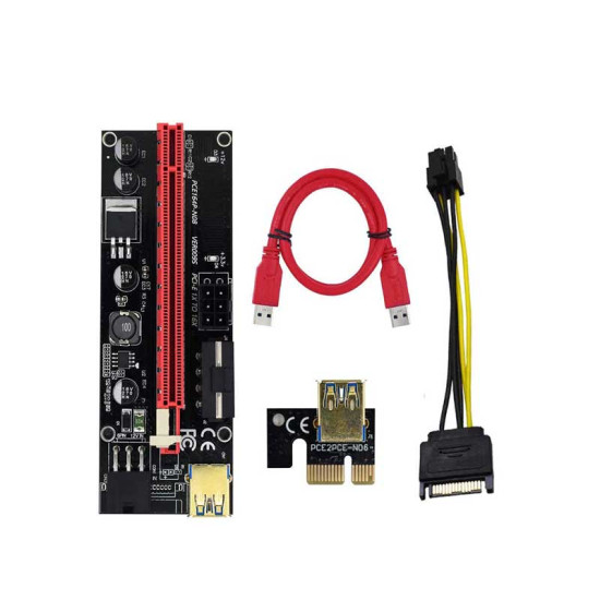 Riser Extender Cable VER009S PCI-E 1X to 16X Power Slot 60cm USB 3.0 GPU Riser Adapter