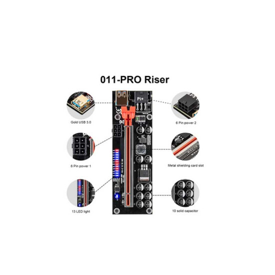 Riser Extender Ver011 Pro PCI-E Cable