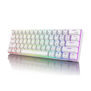 Royal Kludge RK61 60% Brown Switch Wireless Mechanical Gaming Keyboard - White