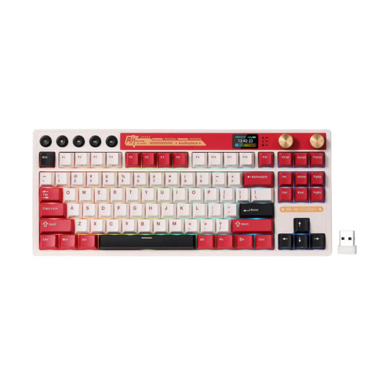 Royal Kludge M87 TKL Beige Switch Wireless Mechanical Gaming Keyboard - Famicom Royal Kludge M87 TKL Beige Switch Wireless Mechanical Gaming Keyboard - Famicom