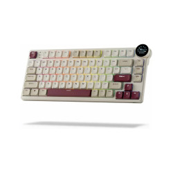 Royal Kludge N80 Low-Profile Red Switch Wireless Mechanical Gaming Keyboard - Rosy Clouds