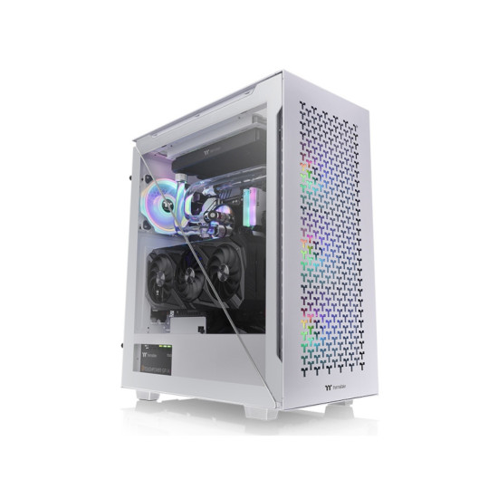 Thermaltake Divider 500 TG Air Snow Mid Tower Gaming Cabinet - White