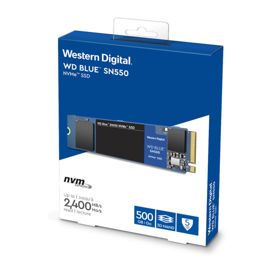 WD Blue 500GB SN550 NVMe M.2 2280 SSD