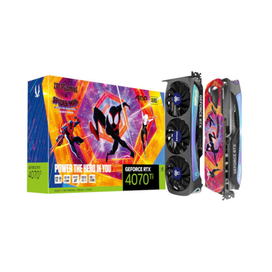 GeForce RTX 4070 Ti Spider-Man 12GB限定版 ZOTAC GAMING GeForce RTX 4070 Ti AMP AIRO SPIDER-MAN™: Across the